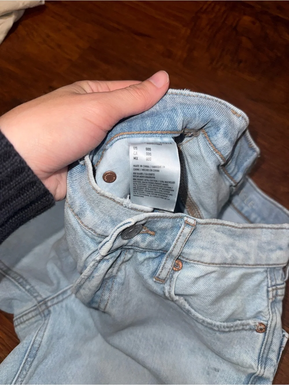 American Eagle Outfitters Light Blue High-Rise Denim Shorts